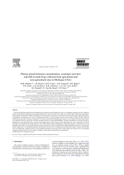 Plasma steroid hormone concentrations, aromatase activities and