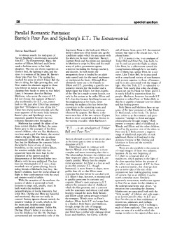Barrie`s Peter Pan and Spielberg`s E.T.: The Extraterrestrial
