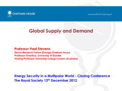 Global Supply and Demand