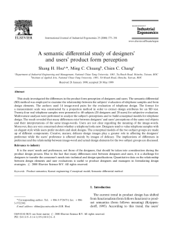 A semantic di!erential study of designers` and users` product form