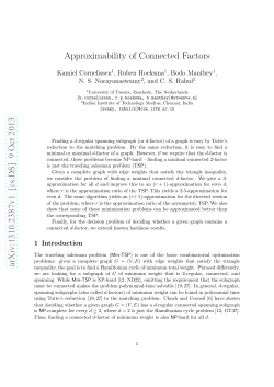 Approximability of Connected Factors