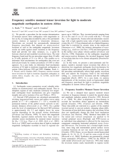 Frequency sensitive moment tensor inversion for light to moderate