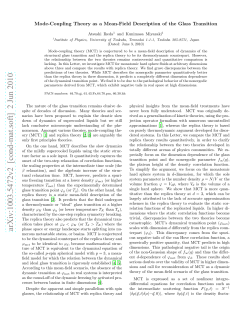 Mode-Coupling Theory as a Mean-Field Description of the Glass
