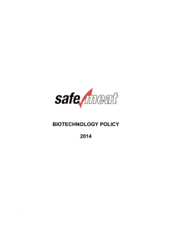 SAFEMEAT Biotechnology Policy 2014