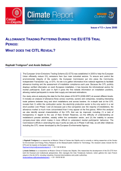 allowance trading patterns during the eu ets trial period: what does