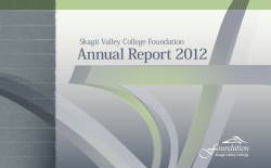 2012 Annual Report - Skagit Valley College Foundation