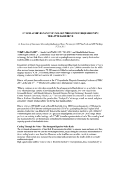 Hitachi Achieves Nanotechnology Milestone for