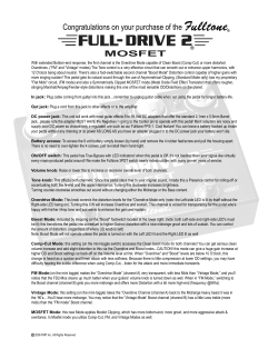 FullDrive2-Mosfet User Manual