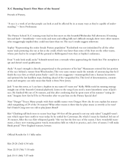 Cross-Country Running Report