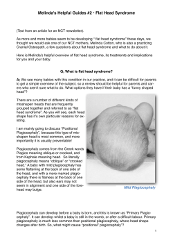 Melinda`s Helpful Guides #2 &bull; Flat Head Syndrome