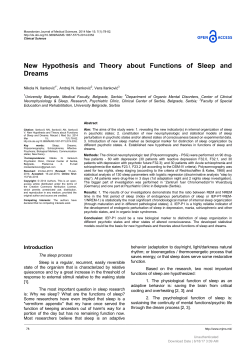 New Hypothesis and Theory about Functions of Sleep and Dreams
