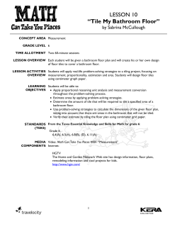 LESSON 10 &ldquo;Tile My Bathroom Floor&rdquo;