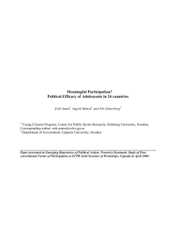 Meaningful Participation? - European Consortium for Political
