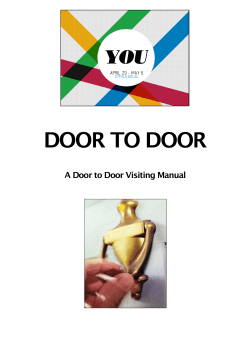 Door Knocking Guide - St Philip`s Eastwood Anglican Church