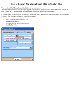 How to Convert The Mixing Bench 6.52x to Version 8.3.x