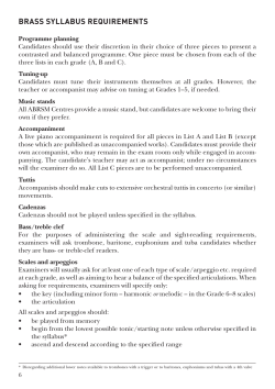 brass syllabus requirements