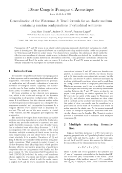 Generalization of the Waterman and Truell formula for an
