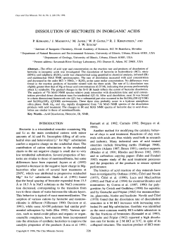 dissolution of hectorite in inorganic acids