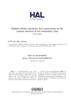 Diploid cellular automata: first experiments on the - HAL