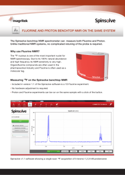 FLUORINE AND PROTON BENCHTOP NMR ON THE SAME SYSTEM