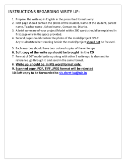 Student Science Exhibition Writeup format (model format)