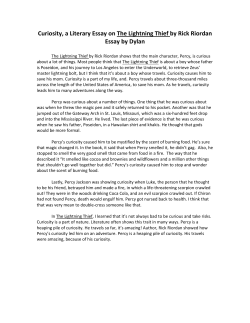 Curiosity, a Literary Essay on The Lightning Thief by
