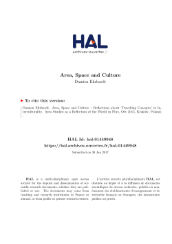 Area, Space and Culture