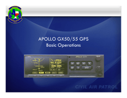 APOLLO GX50/55 GPS Basic Operations