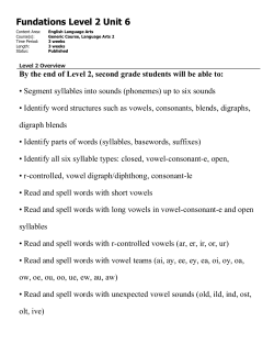 Fundations Level 2 Unit 6