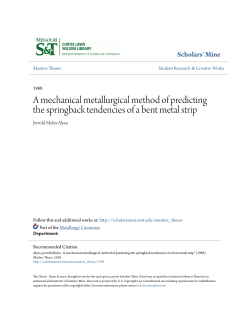 A mechanical metallurgical method of predicting the