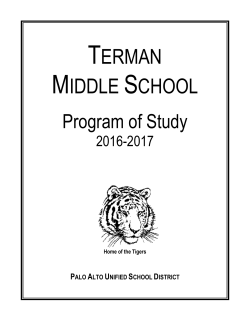 sixth grade program - Terman Middle School