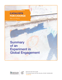 Catalysts for Change - The Rockefeller Foundation