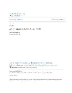 Ames Trapezoid Illusion: A New Model - PDXScholar
