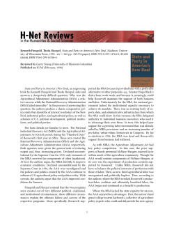 Garry Young on State and Party in America`s New Deal - H-Net