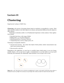 Clustering - MIT OpenCourseWare