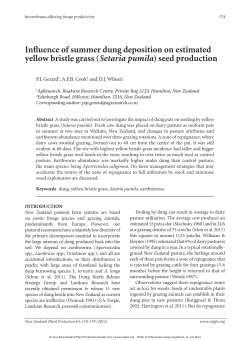 seed production - New Zealand Plant Protection Society