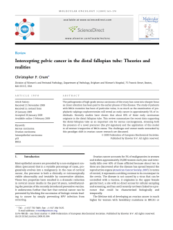 Intercepting pelvic cancer in the distal fallopian tube