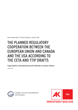 the planned regulatory cooperation between the european union