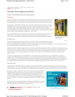 Particles break light-speed limit