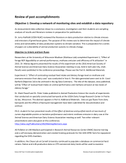 Review of past accomplishments