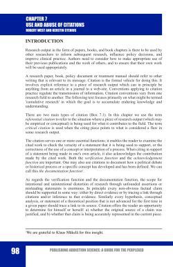 chapter 7 use and abuse of citations
