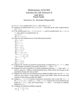 Study Guide for the Final on 12/5, 11