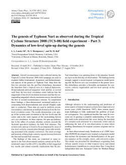 The genesis of Typhoon Nuri as observed during the Tropical
