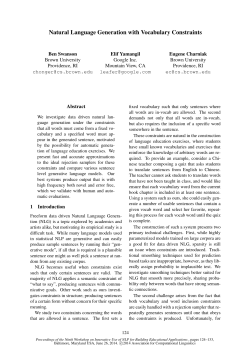 Natural Language Generation with Vocabulary Constraints