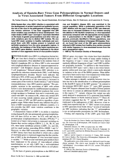 Analysis of Epstein-Barr Virus Gene Polymorphisms