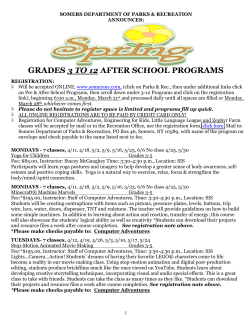 GRADES 3 TO 12 AFTER SCHOOL PROGRAMS