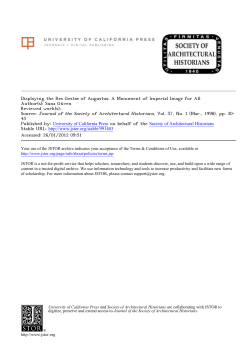 Displaying the Res Gestae of Augustus: A Monument of Imperial