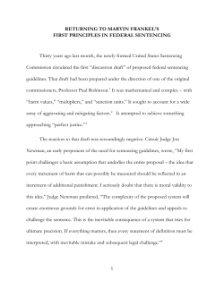 RETURNING TO MARVIN FRANKEL`S FIRST PRINCIPLES IN