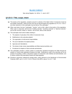 NJAC 5:23-3 - State of New Jersey