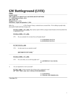 GW Battleground - RealClearPolitics